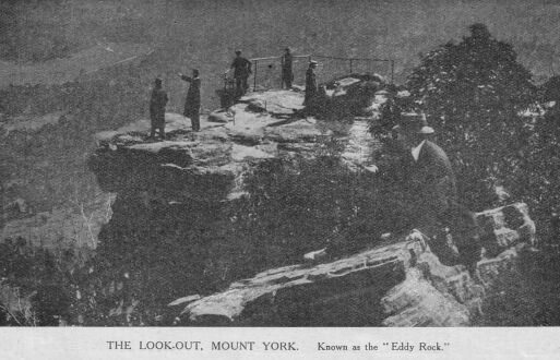 The lookout, Mt. York. Known as the Eddy Rock